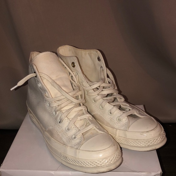 high top converse in cream - Picture 1 of 2